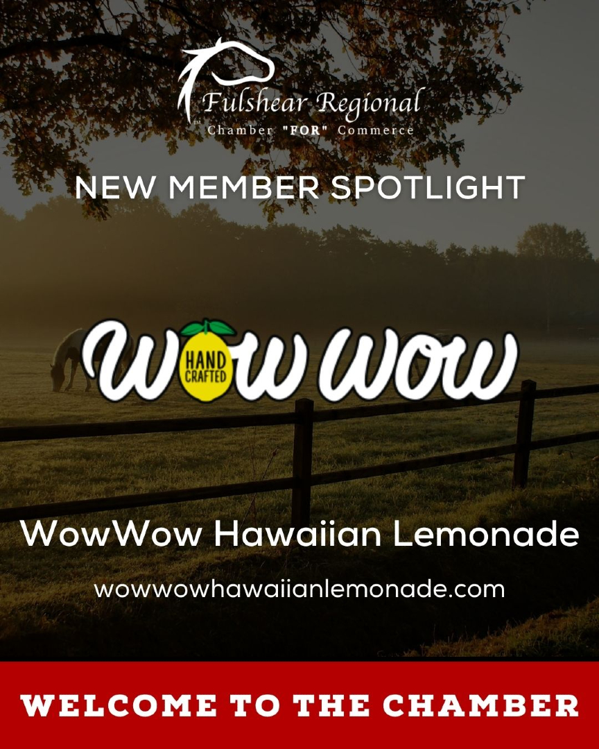 FulshearChamber's tweet photo. Join us in welcoming Wow Wow Hawaiian Lemonade to the Fulshear Regional Chamber FOR Commerce! 🍋

We’re proud to have them as part of our growing Chamber community. 

#NewMemberSpotlight #FulshearRegionalChamber #WelcomeToTheChamber #SupportLocal https://t.co/hkZsuWXOoI