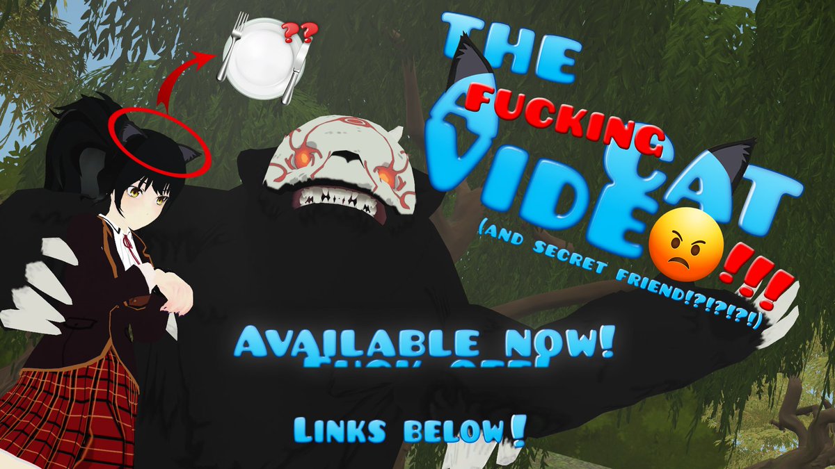 it happened! the A FUCKING CAT video is here! 🤬🤬🤬😡!!!
the cursed video that just didnt wanna be fuckin made but i made it anyway! eventually! the.. theres a CAT in it though!!!!! 🤬🤬🤬🤬😡😡!!!
four years for three months of work! i hope you hate it!!