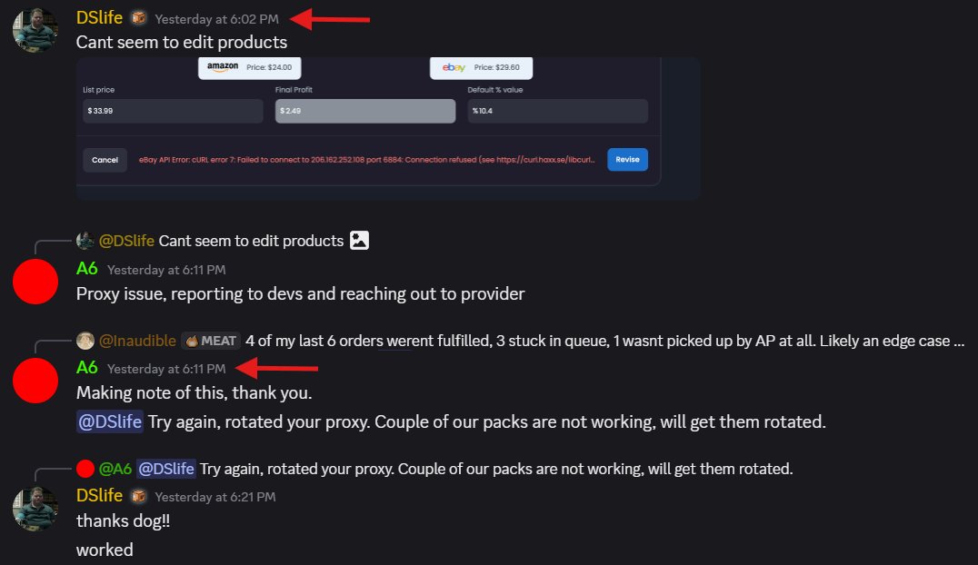 Nothing like fixing issues in less than 10 minutes!