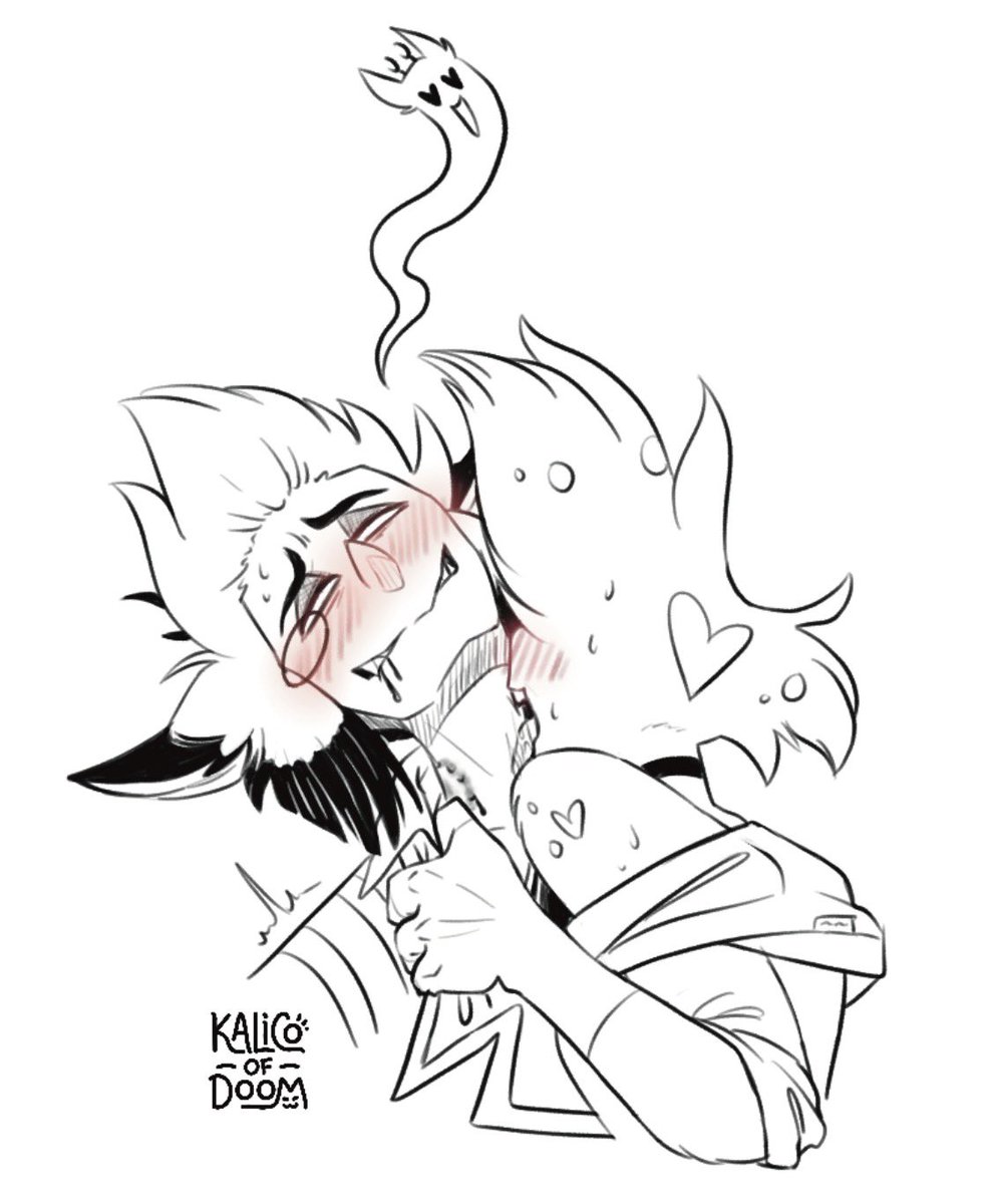 KISS TRAIN CHOO CHOOOO
Here’s my saucy little addition 😘

#HazbinHotel #RadioDust #Alastor #AngelDust