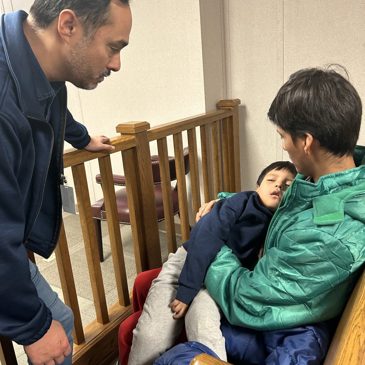 Trump's ICE snatched this bright, happy 5-year-old from his driveway.

They shipped him 1,300 miles to suffer, without his mother, in a squalid Texas detention center.

And now he's growing ill.

Democrats are fighting to end this cruelty.

Liam is not a criminal. Let him go.