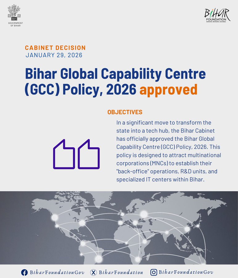 SatyamS256's tweet photo. A step towards transforming the state into tech hub of Eastern India #BiharNews #Bihar #BiharCabinetDecisions https://t.co/WddaJ4dEWJ