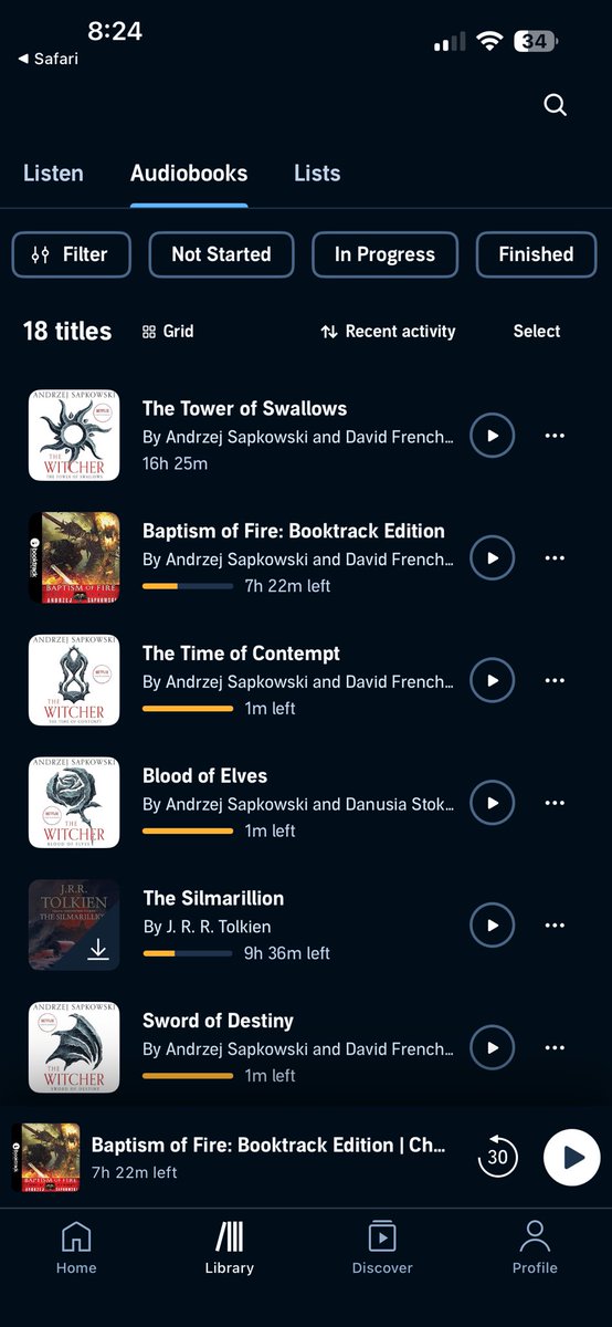 ATrecida's tweet image. Been listening to these at work, pretty picky about audiobooks but these are fantastic. Highly recommend #TheWitcher #AndrzejSapkowski