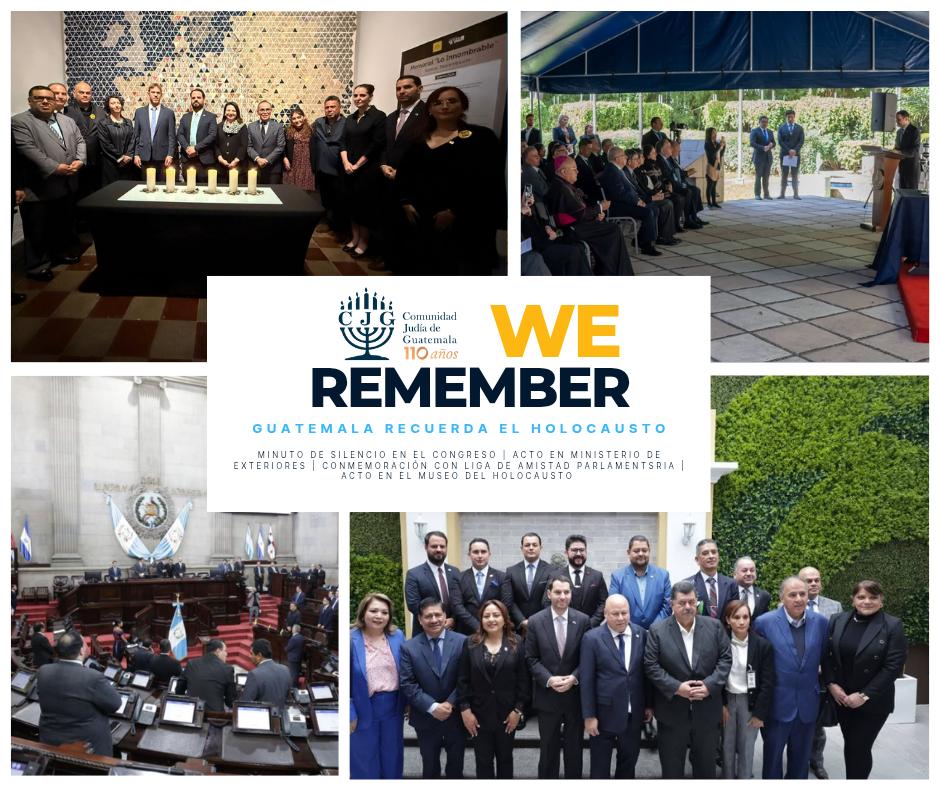 Así conmemoramos el Día Internacional de Recuerdo del Holocausto en Guatemala. Con actos en el Ministerio de Exteriores, Congreso de la República y Museo del Holocausto en Guatemala

#WeRemember

<a href="/CongresoGuate/">Congreso Guatemala</a> <a href="/MinexGt/">MINEX Guatemala 🇬🇹</a> <a href="/yahadinunum/">Yahad - In Unum</a>