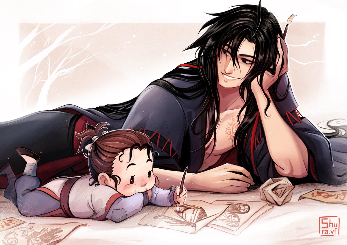 Shuravf90's tweet image. The evil Yiling Patriarch and a little radish ❤️
#mdzs