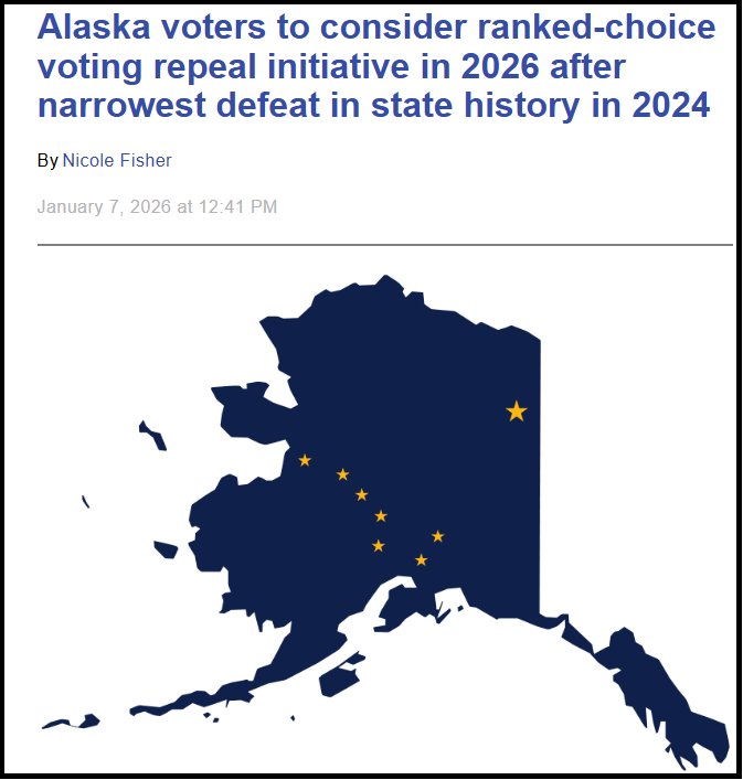 repealnowak's tweet image. ‼️2026 will be a huge win for elections in Alaska! We will stop🛑ranked choice voting! Vote YES 🤩 to stop the mess that is RCV!