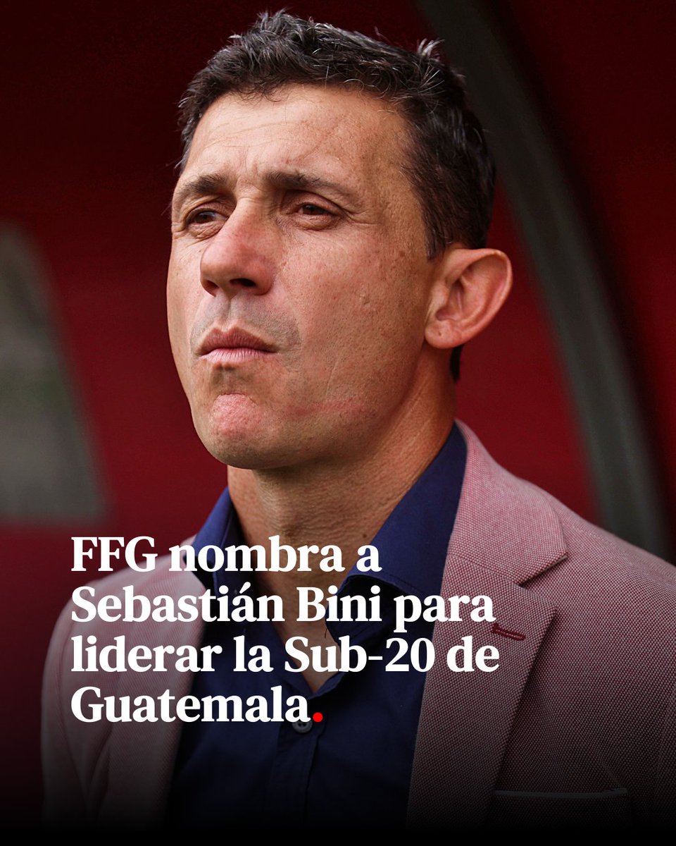 ⚽️🇬🇹 FFG nombra a Sebastián Bini como técnico de la Sub-20 de Guatemala.

El entrenador argentino asume el proceso juvenil rumbo a próximas competencias regionales.

crnnoticias.com/ffg-nombra-a-s…