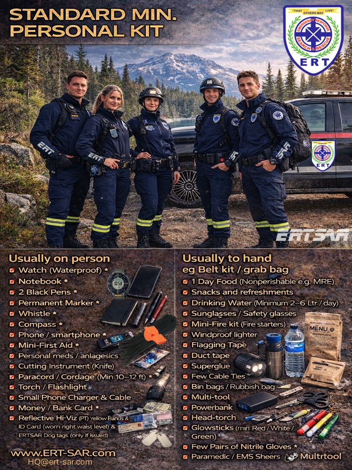 Proper prior planning prevents poor performance....

This planning happens long before our call outs and operational deployments. We believe that preparation is not about carrying more, but about being selective and ready when time and operations require it.

This is a sample of