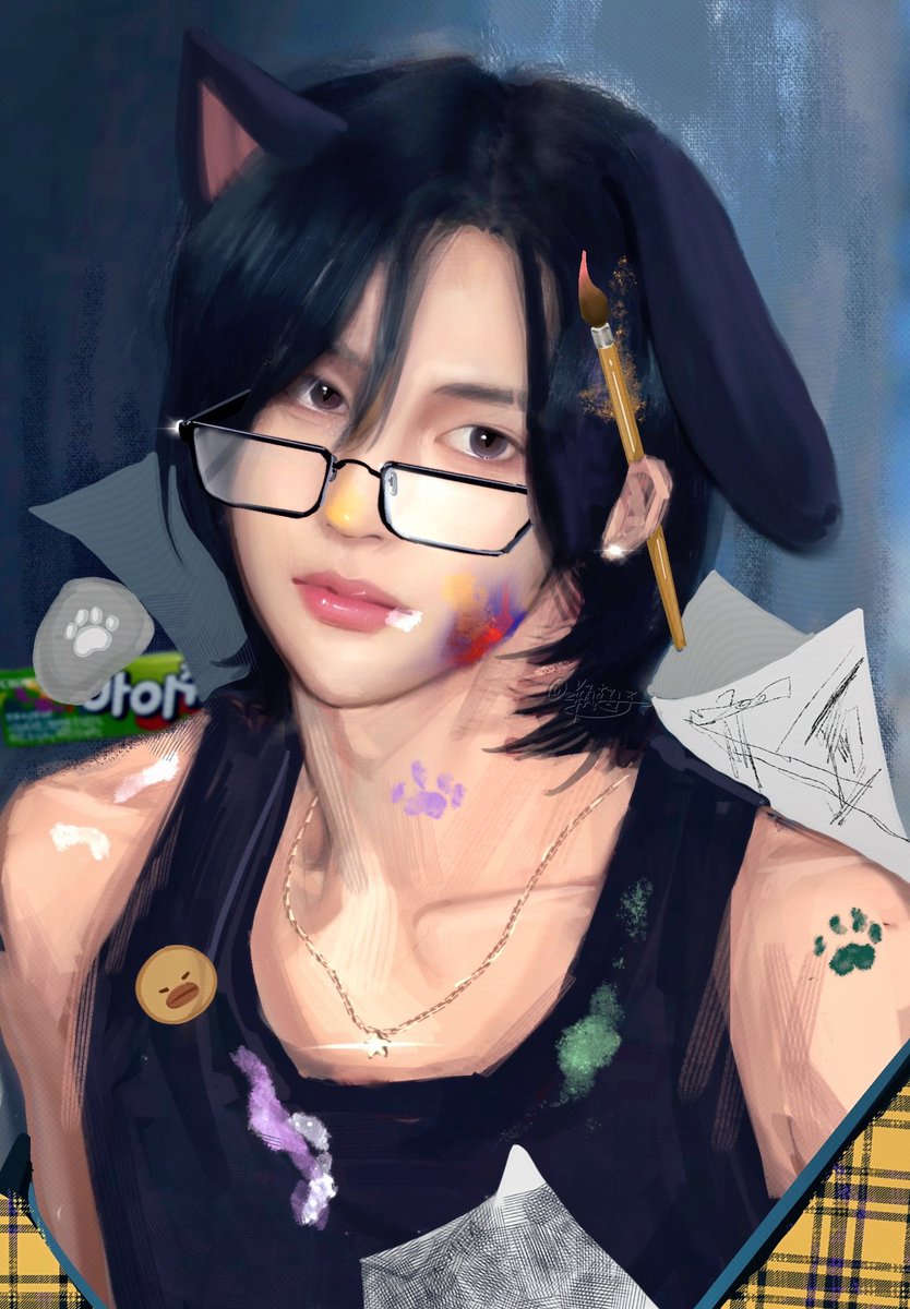 Uihwon_0302's tweet photo. 小画家wonbin🧑‍🎨🐈‍⬛🧡#朴元彬 #wonbin #WONBIN #元彬 https://t.co/KEmZeQTEMh
