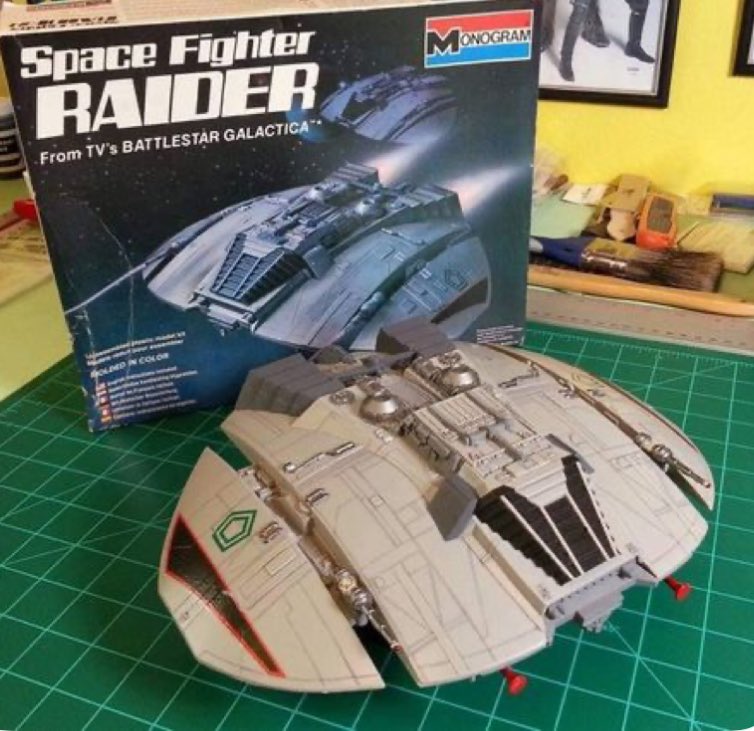 capecoraldwells's tweet image. #BattlestarGalactica 
   Model from Mike N 
  1978 Cylon Raider 
          #Monogram