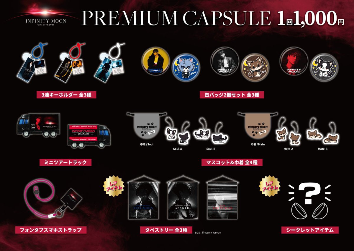INFINITY MOON グッズセット ØMI LIVE 2026 ～INFINITY MOON～』OFFICIAL GOODS事前予約販売決定