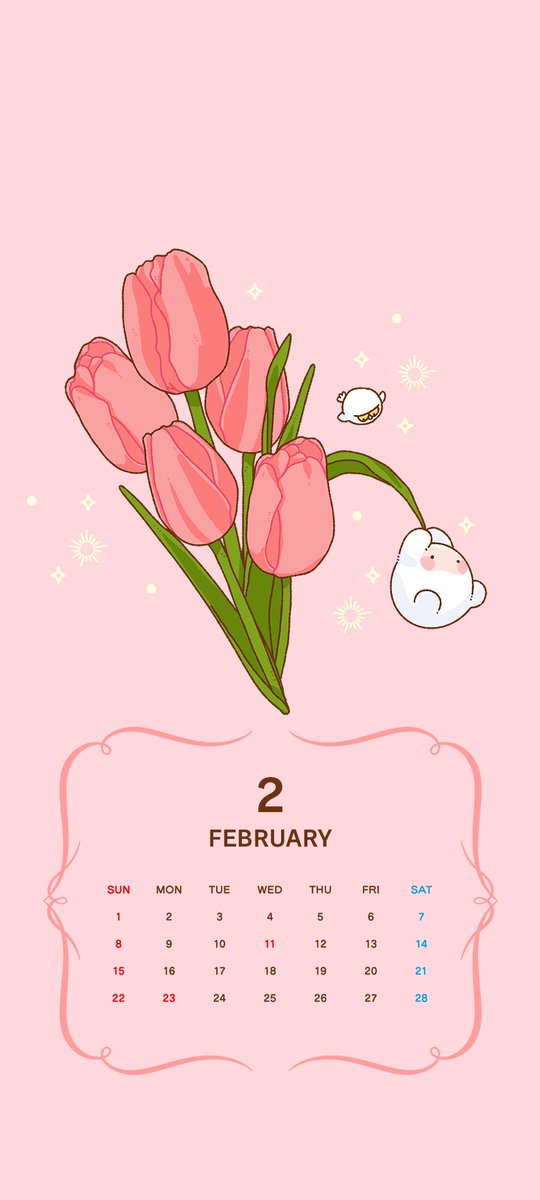 2月のカレンダーを作ってみました。
是非スマートフォンの壁紙にお使いください。
#2月 #カレンダー #チューリップ