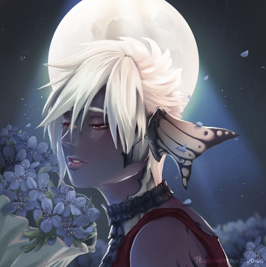 penguinattacksT's tweet photo. Moonlit Kurai 🌙
soft magic, quiet feelings 

#ffxiv #wol #procreate #smallartist https://t.co/wliAssBLee