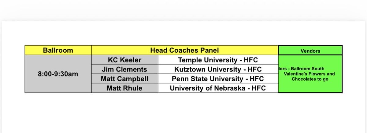 SCoachLintal's tweet image. Extremely excited for the 2026 @PSFCA_ Football Clinic on Feb 12-14! Here is the line up of speakers! Register here: big33.org/psfca/clinic/
@psfcabig33