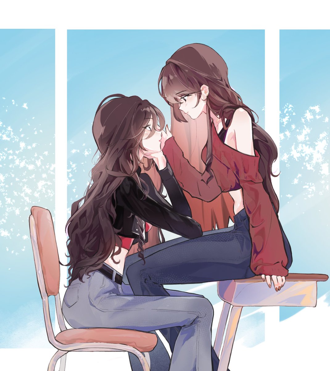 we’re related so I don’t know why I’m so surprised but me and cousin have identical hands 🤲🏻 we’re both gay artists too
anyway yippie!! her girlfriends art is printed! Decided they each deserve to have one &amp; the space at the bottom is for them to fill with whatever they want ❤️