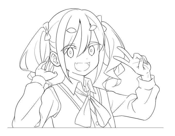 アンちゃん🥰線画 