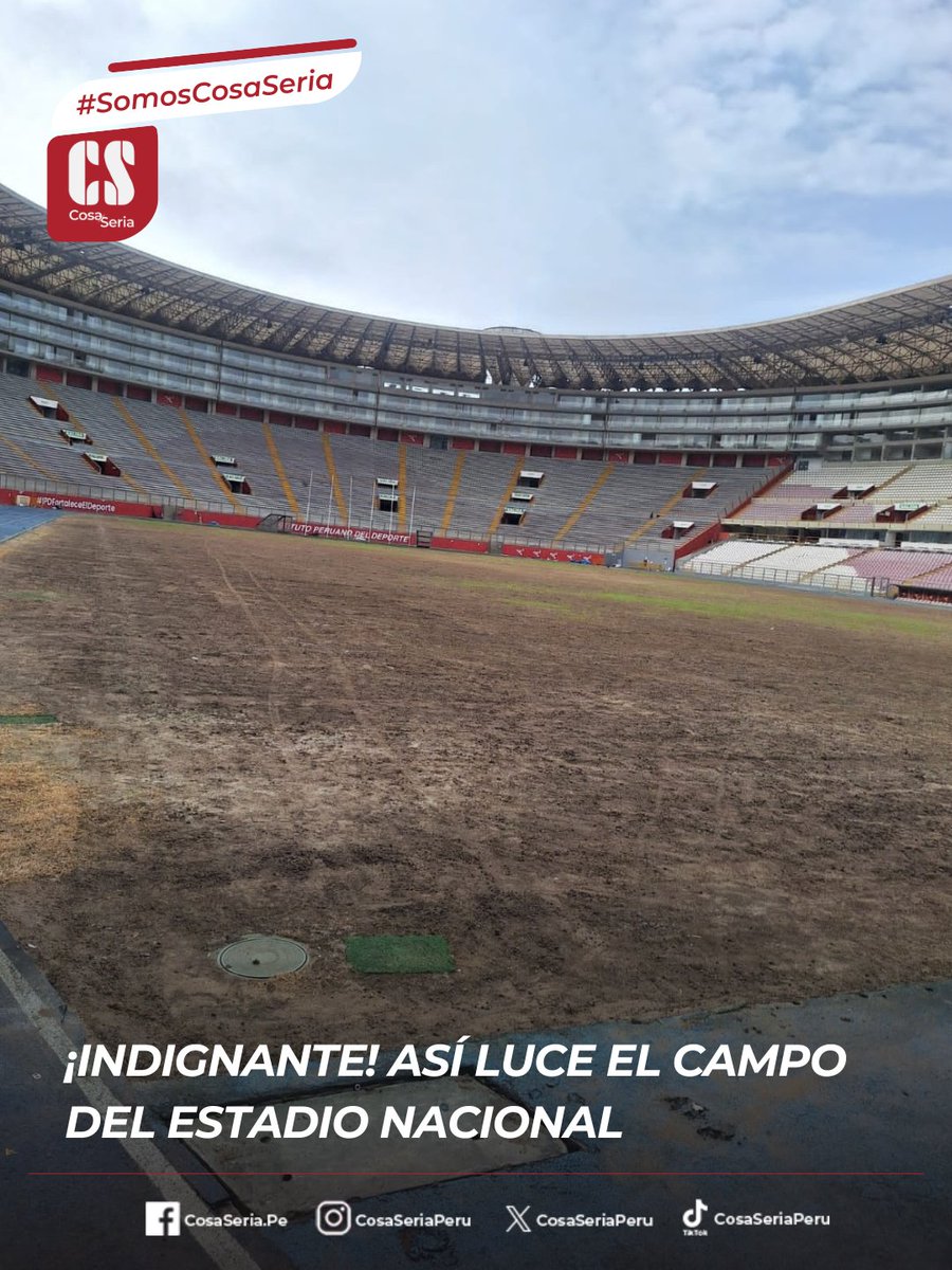 ⚠️El Estadio Nacional luce un gramado en estado deplorable. 🏟️ Tierra expuesta e irregularidades ponen en riesgo la integridad de los futbolistas.
🎸Los recientes conciertos habrían sentenciado la salud del campo. ¿Podrá recuperarse para los próximos duelos internacionales? 🇵🇪⚽️