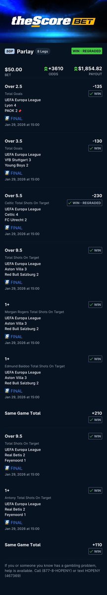 MrBearBets's tweet image. Thank you @CaesarsSports and @theScore to making the right move for your clients.. 

@FDSportsbook @OptaSTATS @OptaAnalyst @OptaJoe look into this an please FIX this.. this is not right.. taking money from the community when we legitimately won

This is just doesn’t look good FD