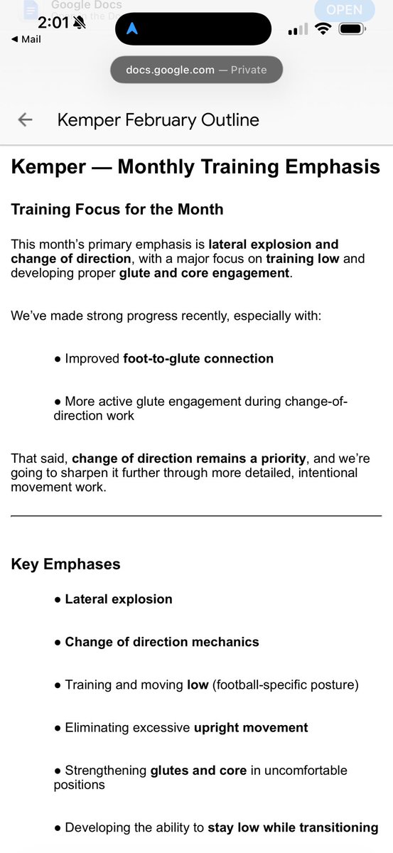 kemper_2030's tweet image. Not all trainers are created equal. 

Find one that cares enough about you to develop you down to this detail every month. 

Appreciate you Coach B. 💪

@TheDivineOne___ 

#TrainHard #Football
