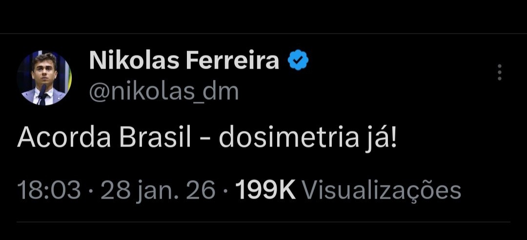 Mas a caminhada marqueteira, não era pela anistia? Moleque narcisista arrogante. Agora é dosimetria? Só cegos acreditam em suas falácias.