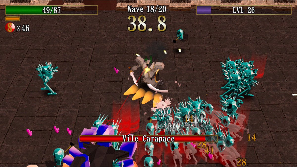 _claypot's tweet image. no paid promo or anything, this game kicks ass. PS1-style mecha vampire survivors with a drum &amp;amp; bass OST. it is $6