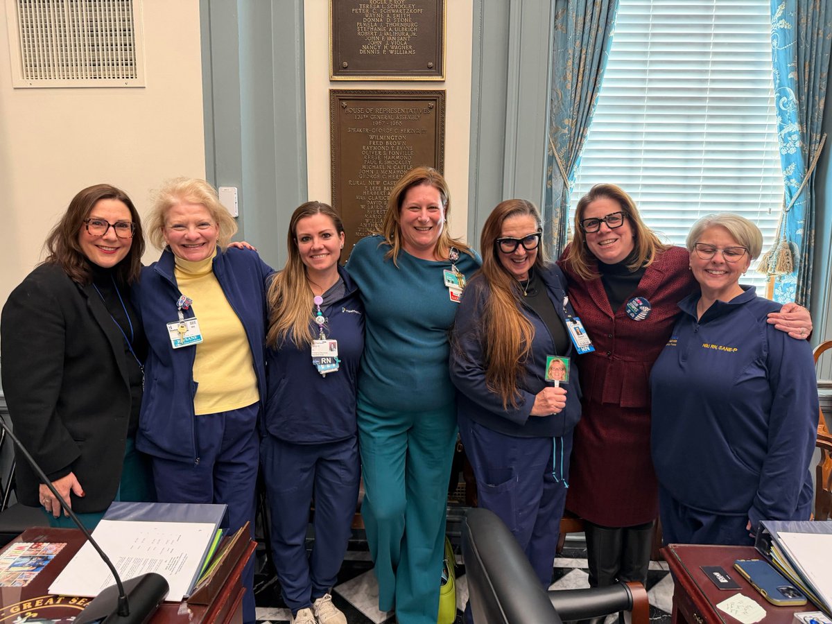 DelawareHealth1's tweet photo. Thank you to Rep. Kim Williams and the Delaware House of Representatives for acknowledging Forensic Nurse Examiners! It was important to highlight our FNEs during Human Trafficking Awareness Month.

#firstinhealthDE #netDE https://t.co/0aX1NFJiMx