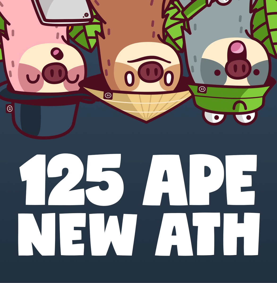 Pequelord's tweet image. We just reached a NEW ATH: 125 APE 🤯💚

Slow build, steady steps, real believers. Nothing forced. No shortcuts. Just vibes, hard work, community and a vision we all share.

If you’re here early, enjoy the ride.
If you just arrived… welcome home 🦥✨Let’s keep moving, together.