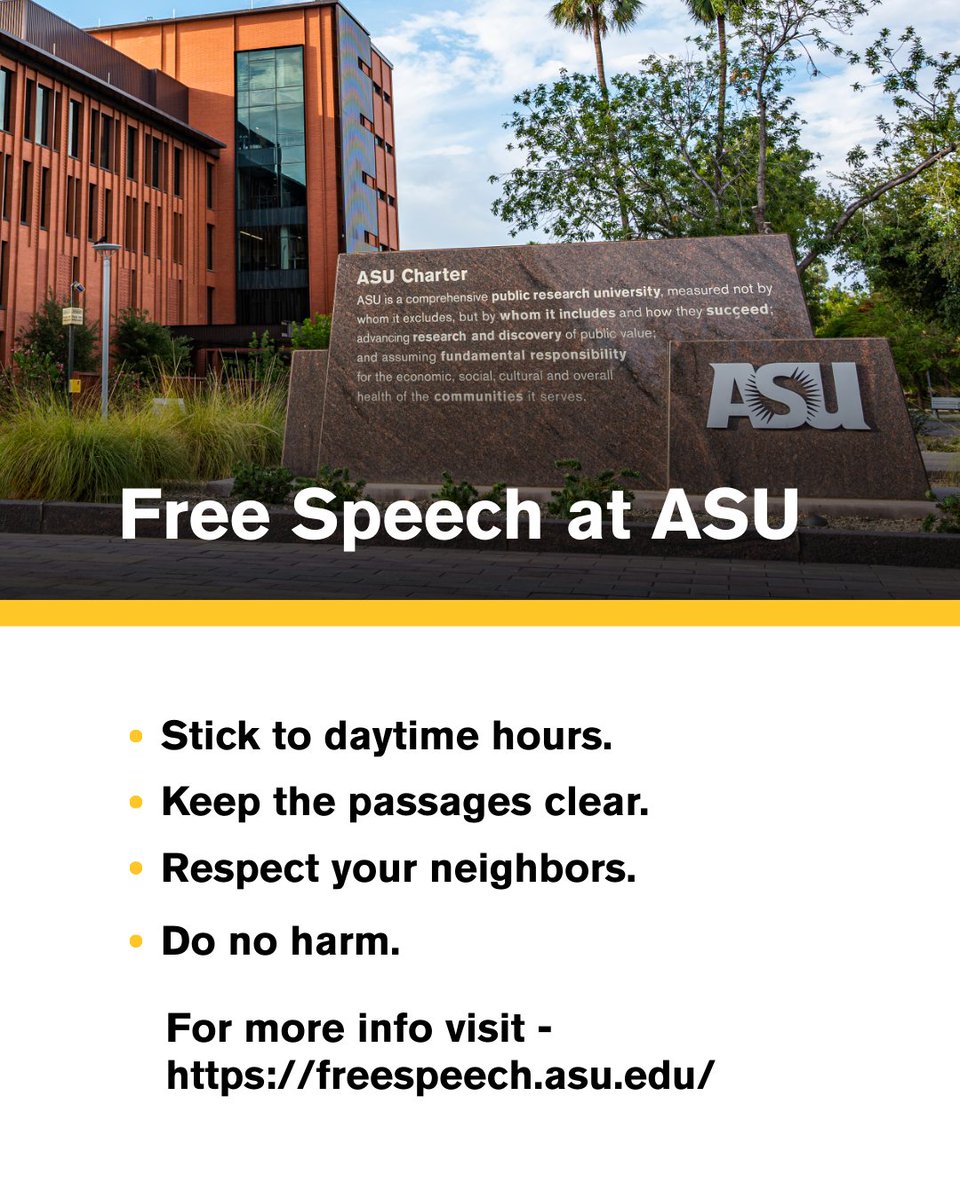Arizona State University Police Department tweet media