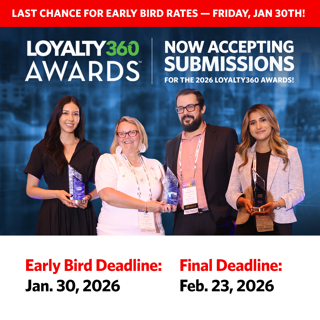 MJohnsonLoyalty's tweet image. Your loyalty work deserves recognition. 🏆

Tomorrow is the last day to lock in early bird rates for Loyalty360 Awards entries.

Get your submission in: ow.ly/zRRS50Y5E1f

#CustomerLoyalty #EarlyBird #CX