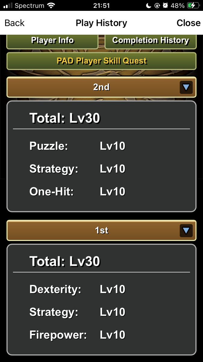 パズドラ検定クエスト 2回目終わり コイン十億期間ほったらかしてたから時間ギリギリ