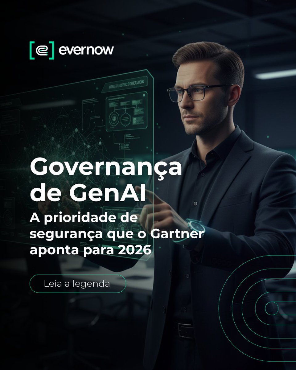 EverNowBR's tweet photo. Gartner prioriza a Governança de GenAI para 2025. Adotar IA sem guardrails de segurança é um risco que você não pode correr. Políticas claras, monitoramento e proteção de dados são essenciais. A segurança viabiliza a inovação. 

#GenAI #AIGovernance #Cibersegurança https://t.co/MnFIQ323Ra