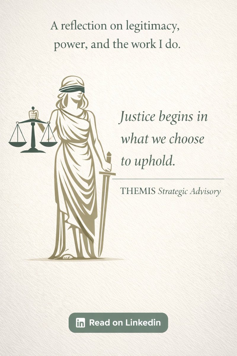 Why I chose THEMIS was never a branding decision.

It was a statement about legitimacy, power, and how institutions should endure.

linkedin.com/posts/rosariov…