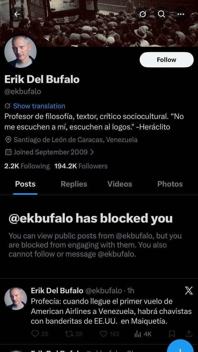 cuentapregunta1's tweet photo. @m_betancourtm Ahh no me tiene bloqueado. Debe ser porque le dije chavista originario , confundador de aporrea y le recordé que visitaba a Chávez en Yare. https://t.co/xyGu84QDtD