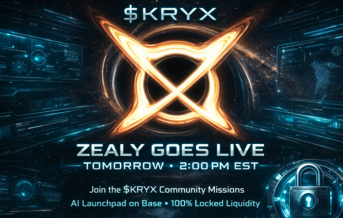kryx_al's tweet photo. Our $KRYX Zealy community goes live tomorrow at 2 PM EST. 🐺⚡️

This is where the early builders get rewarded first, and where we start proving why AI Launchpad + 100% Locked Liquidity puts us in a different league.

Set a reminder. Don’t be late. 🔐🧠

#KRYX #Zealy #Base #BaseChain #BaseEcosystem #Crypto