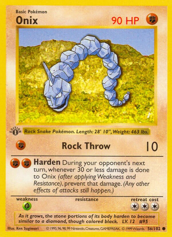 PokeTCGraphic's tweet photo. Onix #56/102 | Pokémon Base Set (1st Edition, 1999)

Original → Reimagined

▶️↓ https://t.co/PHy4DY3ZaD