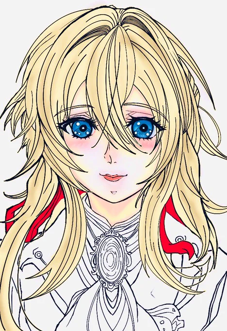 おはようございます 進捗 少しずつ塗っていきます #WIP #illustration