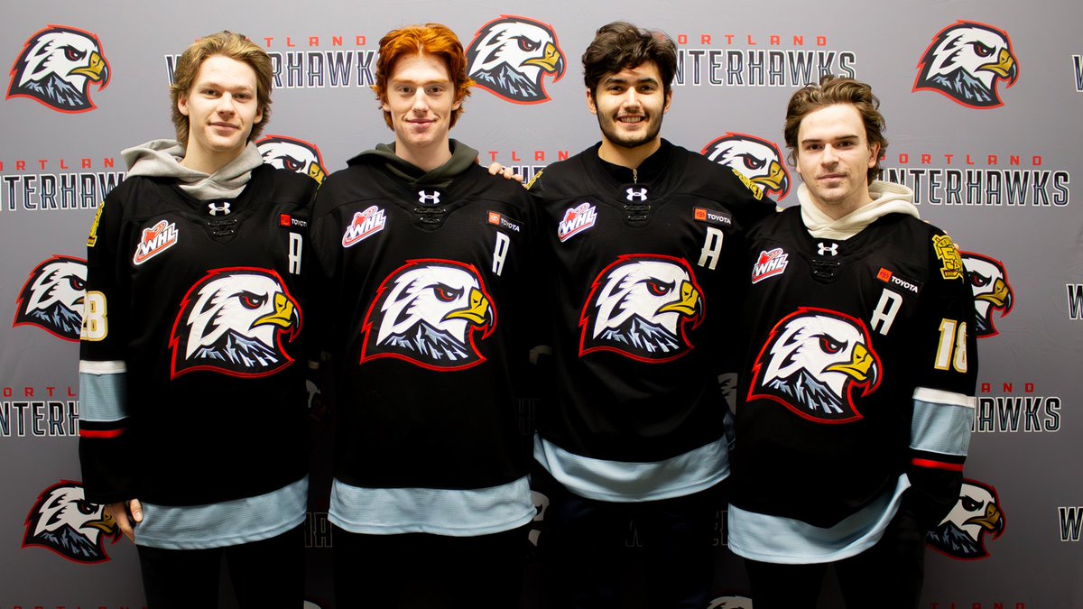 pdxwinterhawks's tweet image. The A Team is set! 

Meet your 2025–26 50th Anniversary alternate captains.

MORE » pdxhwk.us/Alternates26