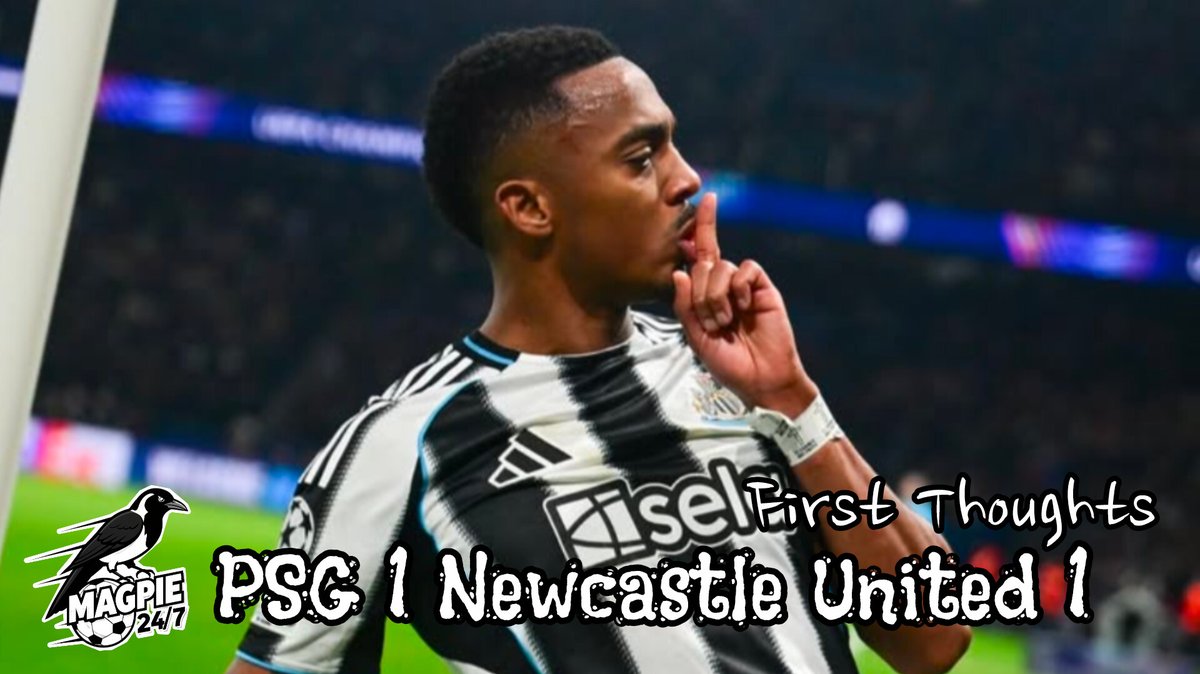 PSG 1 Newcastle United 1 

This didn't upload last night but still hopefully well worth a watch, it's my reaction to our Champions League away draw against heavy hitters, PSG 🇫🇷

What an unbelievable night at the Parc des Princes yesterday! Newcastle United went to the home of