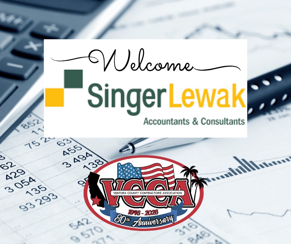 Welcome our new member:  Singer Lewak Accountants &amp; Consultants!   singerlewak.com/contact-us/sou…  to the Ventura County Contractors Association!