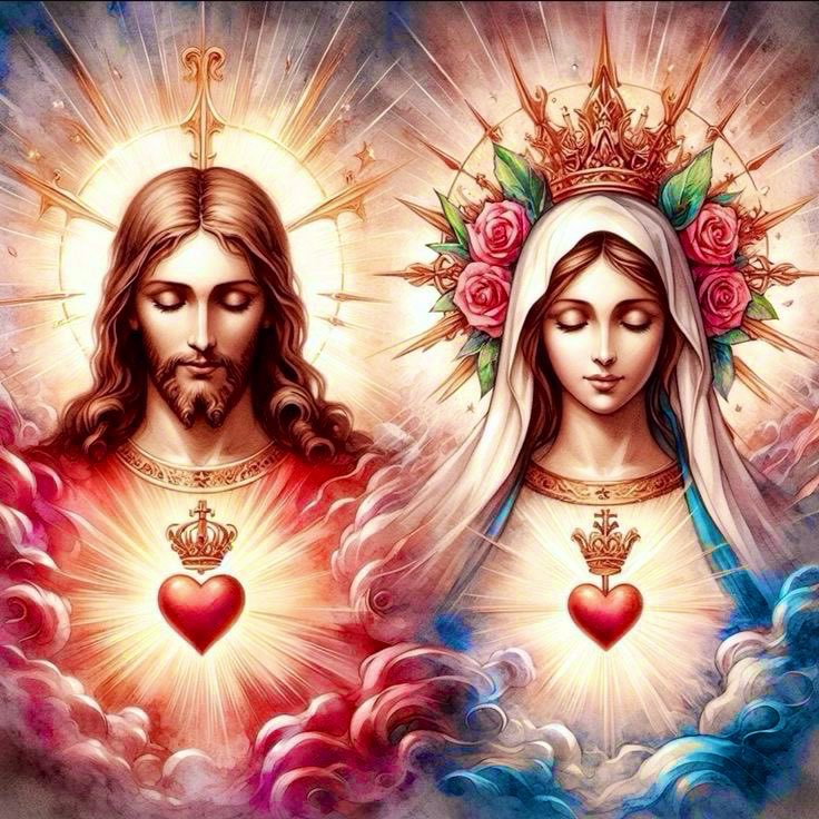 PrayTheRosary's tweet photo. Sacred Heart of Jesus, have mercy on us Immaculate Heart of Mary, pray for us https://t.co/iWowN3Zbjx