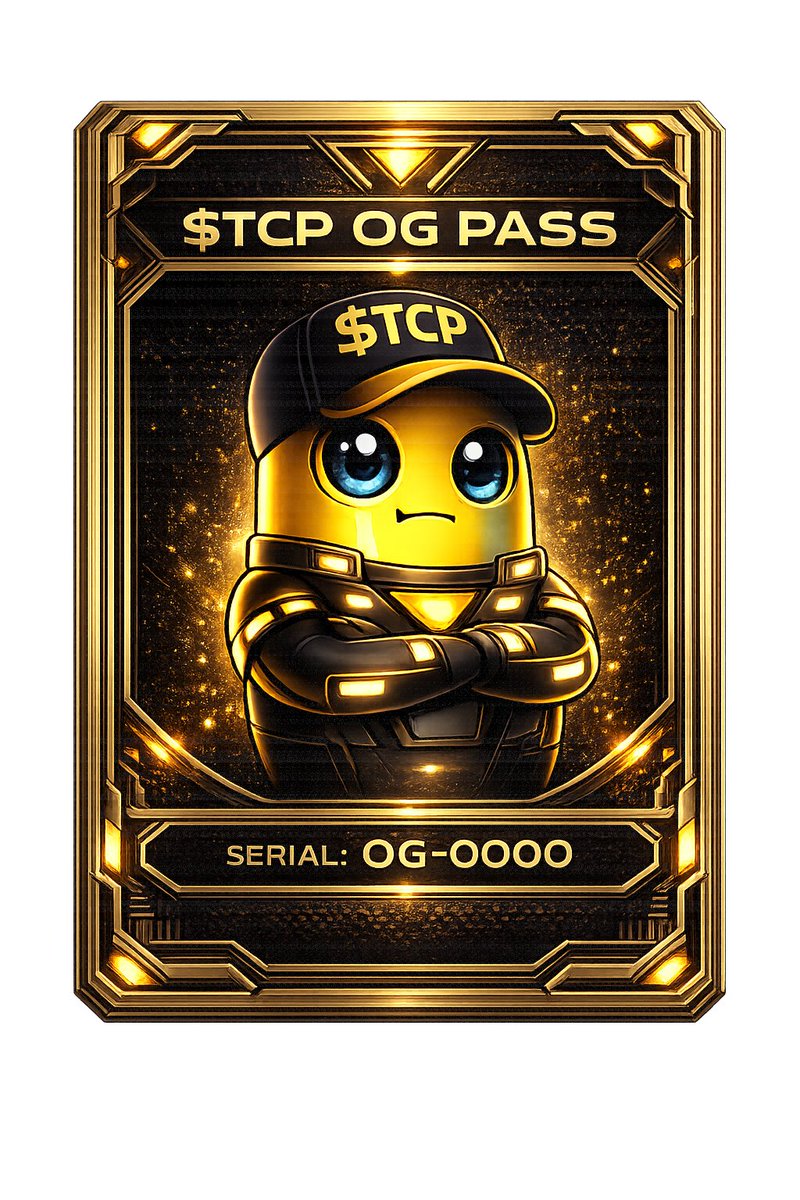 🪪 $TCP OG PASS - What is it?

The $TCP OG PASS identifies early supporters and trusted members of the TCP community.

It grants:
• Extra AirDrop
• Priority access
• Whitelist &amp; early initiatives
• Future community rewards

🔑 It cannot be bought.
It is earned by