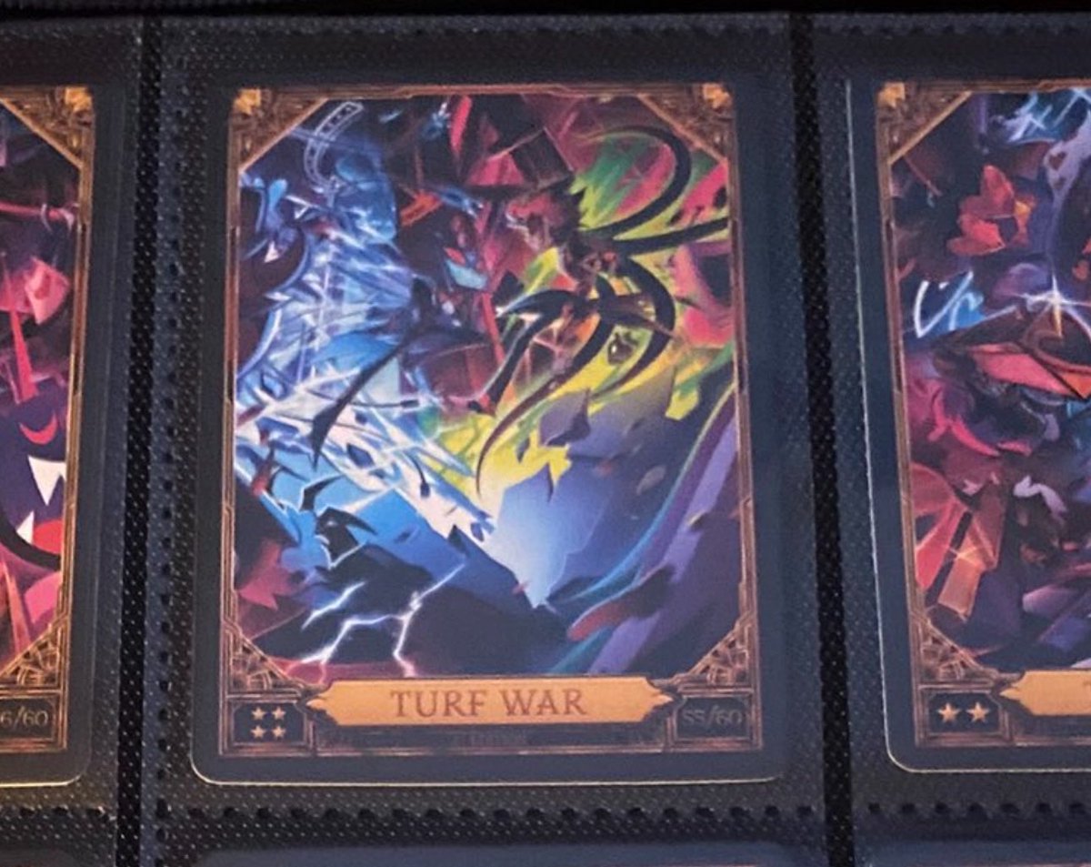 Alastaura's tweet photo. found on discord but ANOTHER Vox/Alastor card AHHHHHH https://t.co/5TsqaiYQev