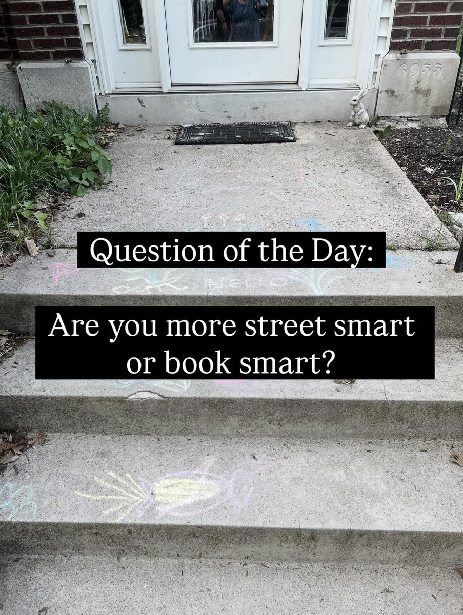 erinexplores_'s tweet image. At this point in my life I would say more street smart. You? #questionoftheday #answerthequestion