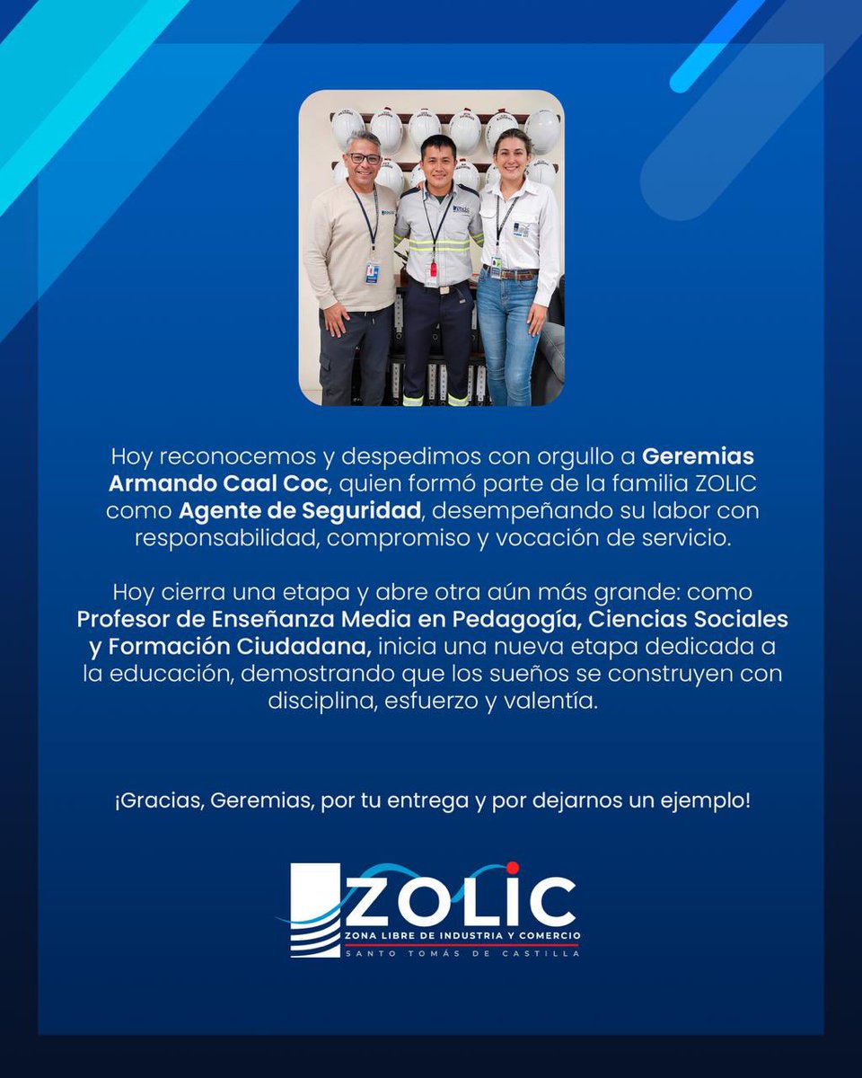 Hoy celebramos los nuevos comienzos.
Reconocemos el compromiso, la disciplina y el esfuerzo que abre caminos y transforman vidas.

#orgulloZOLIC #HistoriasQueInspiran #ZOLIC