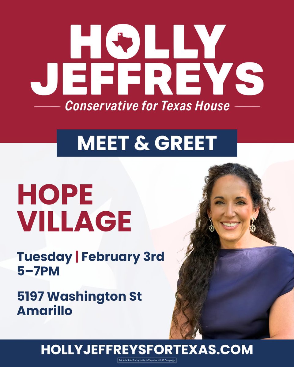 I’m hosting a Meet &amp; Greet on February 3 from 5–7 PM, and I’d love to see you there.
We’ll talk border security, parental rights, Panhandle values, and lowering the cost of living.
Come be part of the conversation.