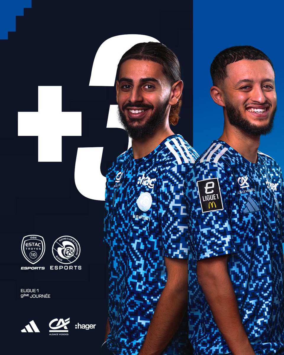 ✋Et de CINQ !!!!

Semaine à 6 points en @eligue1mcdonalds ✅

Deux matchs où vous nous avez fait vibrer @mvlik_93 &amp; @nkantee_ ! MERCI 💙

BRAVO les gars ! 💪

⇢ #ESTACRCSA | #eLigue1Mcdonalds