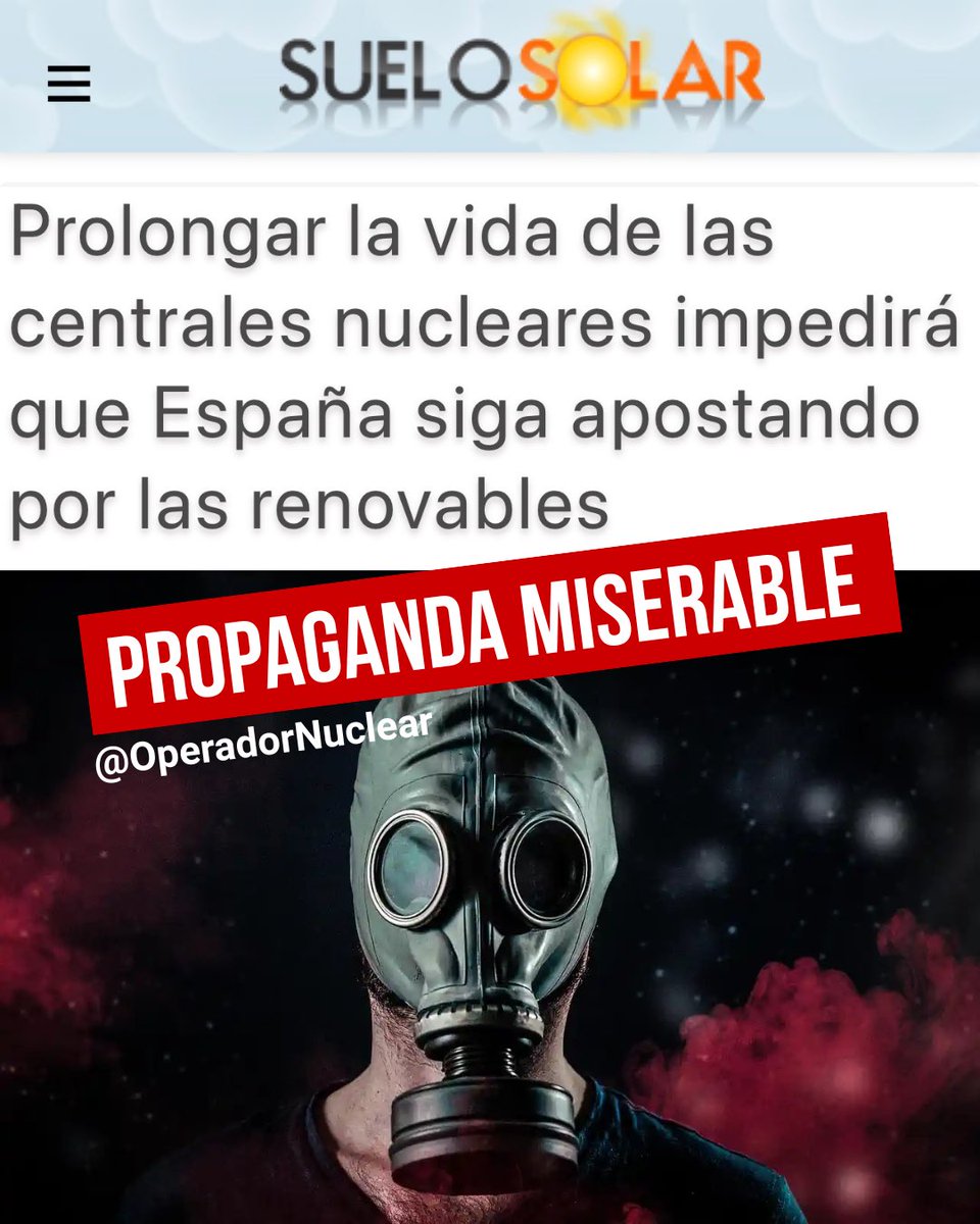 Una cosa es defender un negocio mintiendo y otra muy distinta es hacerlo de forma miserable y ruin, como <a href="/suelosolar/">SueloSolar</a>.

Los antinucleares han iniciado estos días una dura ofensiva. Me encargaré de que queden retratados.

Un anticipo en el <a href="/Per_Energia/">El Periódico de la Energía</a> 
elperiodicodelaenergia.com/los-antinuclea…