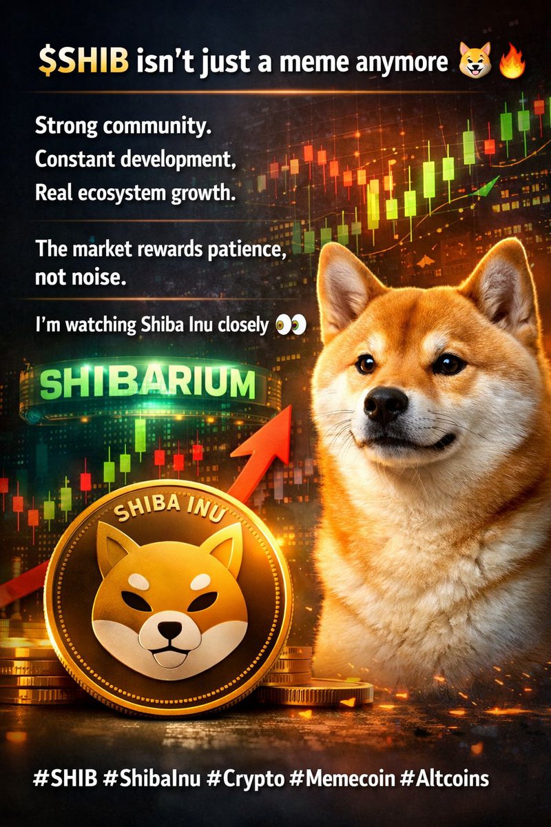 $SHIB isn’t just a meme anymore 🐕🔥
Strong community. Constant development. Real ecosystem growth.
The market rewards patience, not noise.
I’m watching Shiba Inu closely 👀
#SHIB #ShibaInu #Crypto #Memecoin #Altcoins