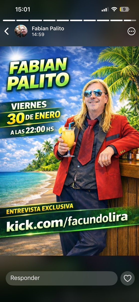 LA MÁS ESPERADA (🤔)

Mañana vienes a las 22hs nos visita el gran FABIÁN PALITO🗣️

Los espero en kick.com/facundolira