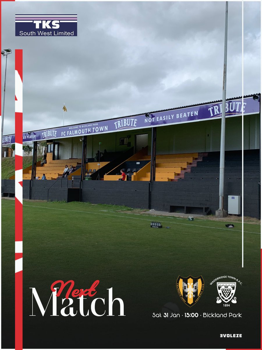 WadebridgeTown's tweet image. Optimistic post alert! 🙏⚽️❤️

#Nextup the #1stTeam r hopefully on their travels this weekend to The #Town

🆚 Away to @FalmouthTownAFC Reserves 
🏆 @swpleague Prem West
📅 Saturday 31/01/26
📍 Bickland Park, TR11 4PB
🕒 15:00

#utbb #wadebridgetown #thebridgers #peninsulaleague